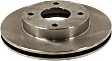 Front, Driver or Passenger Side Brake Disc, Natural Finish, Plain Surface, Vented, 4 Lugs, 257.05 mm, Pro-Line Series