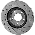 Front, Driver or Passenger Side Brake Disc, Natural Finish, Cross-drilled and Slotted, Vented, 5 Lugs, 295.66 mm, 3.5L, 6Cyl, Pro-Line Series