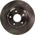 Front, Driver or Passenger Side Brake Disc, Plain Surface, Vented, 5 Lugs, 11.65 in. Disc Diameter, Pro-Line Series