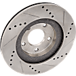 2006 Nissan Altima - Front, Driver or Passenger Side Brake Disc, Natural Finish, Cross-drilled and Slotted, Vented, 5 Lugs, 295.8 mm, 3.5L 6Cyl, Pro-Line Series