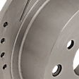 Rear, Driver or Passenger Side Brake Disc, Cross-Drilled and Slotted, Solid, 5 Lugs, Pro-Line Series