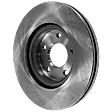 Front, Driver or Passenger Side Brake Disc, Plain Surface, Vented, 5 Lugs, 11.65 inch Disc Diameter, Pro-Line Series