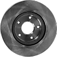 Front, Driver or Passenger Side Brake Disc, Plain Surface, Vented, 5 Lugs, 11.65 inch Disc Diameter, Pro-Line Series