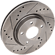 2020 Nissan Altima - Front, Driver or Passenger Side Brake Disc, Natural Finish, Cross-drilled and Slotted, Vented, 5 Lugs, 296 mm, 2.0L 4Cyl, Pro-Line Series