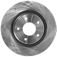 Front, Driver or Passenger Side Brake Disc, Plain Surface, Vented, 5 Lugs, 296 mm, 1.6L, 4Cyl, Pro-Line Series