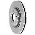Front, Driver or Passenger Side Brake Disc, Plain Surface, Vented, 5 Lugs, 296 mm, 1.6L, 4Cyl, Pro-Line Series