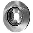 Front, Driver or Passenger Side Brake Disc, Plain Surface, Vented, 5 Lugs, 296 mm, 1.6L, 4Cyl, Pro-Line Series