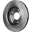 Front, Driver or Passenger Side Brake Disc, Plain Surface, Vented, 5 Lug Wheels, 11.13 in. Disc Diameter, BATTERY EV (EV/BEV), 282mm Front Disc, Pro-Line Series