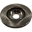 Front, Driver or Passenger Side Brake Disc, Plain Surface, Vented, 5 Lugs, 319.53 mm, Production Date To April 2004, 3.5L 6Cyl, Pro-Line Series