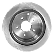 Rear, Driver or Passenger Side Brake Disc, Plain Surface, Solid, 5 Lugs, 12.13 in. Disc Diameter, Pro-Line Series