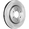 Front, Driver or Passenger Side Brake Disc, Plain Surface, Vented, 6 Lugs, 11.65 in. Disc Diameter, 3.5/3.8/4.0L Engines, Pro-Line Series
