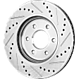 2015 Nissan Frontier - Front, Driver or Passenger Side Brake Disc, Cross-drilled and Slotted, Vented, 6 Lugs, 296 mm, RWD, 4.0L 6Cyl, Pro-Line Series