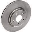 Front, Driver or Passenger Side Brake Disc, Plain Surface, Solid, 5 Lugs 12.56 in. Outside Diameter, For Models with 3rd Row Seating, Pro-Line Series