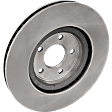 Front, Driver or Passenger Side Brake Disc, Plain Surface, Solid, 5 Lugs 12.56 in. Outside Diameter, For Models with 3rd Row Seating, Pro-Line Series