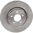 Front, Driver or Passenger Side Brake Disc, Plain Surface, Solid, 5 Lugs 12.56 in. Outside Diameter, For Models with 3rd Row Seating, Pro-Line Series