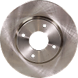 Front, Driver or Passenger Side Brake Disc, Plain Surface, Vented, 4 Lugs, 11.02 In., Pro-Line Series