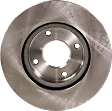 Front, Driver or Passenger Side Brake Disc, Plain Surface, Vented, 4 Lugs, 11.02 In., Pro-Line Series