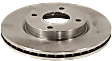 Front, Driver or Passenger Side Brake Disc, Plain Surface, Vented, 4 Lugs, 11.02 In., Pro-Line Series