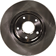 Front, Driver or Passenger Side Brake Disc, Plain Surface, Vented, 5 Lugs, 295.91 mm, 2.5L, 4Cyl, Pro-Line Series