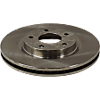 Front, Driver or Passenger Side Brake Disc, Plain Surface, Vented, 5 Lugs, 295.91 mm, 2.5L, 4Cyl, Pro-Line Series