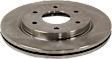 Front, Driver or Passenger Side Brake Disc, Plain Surface, Vented, 6 Lugs, For Models with 320mm Front Disc, Pro-Line Series