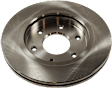 Front, Driver or Passenger Side Brake Disc, Plain Surface, Vented, 6 Lugs, For Models with 320mm Front Disc, Pro-Line Series
