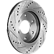 Front, Driver or Passenger Side Brake Disc, Cross-drilled and Slotted, Vented, 6 Lug Wheels, 12.60 in. Disc Diameter, Pro-Line Series