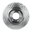 Front, Driver or Passenger Side Brake Disc, Plain Surface, Vented, 6 Lugs, For Models with 345mm Rear Disc and 350mm Front Disc, Pro-Line Series