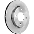 Front, Driver or Passenger Side Brake Disc, Plain Surface, Vented, 4 Lugs, 1.6L Engine, Pro-Line Series