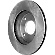 Front, Driver or Passenger Side Brake Disc, Plain Surface, Vented, 4 Lugs, 1.6L Engine, Pro-Line Series