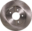 Front, Driver or Passenger Side Brake Disc, Natural Finish, Plain Surface, Vented, 5 Lugs, 285.24 mm, Pro-Line Series