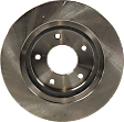 Front, Driver or Passenger Side Brake Disc, Natural Finish, Plain Surface, Vented, 5 Lugs, 285.24 mm, Pro-Line Series