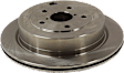 Rear, Driver or Passenger Side Brake Disc, Natural Finish, Plain Surface, Vented, 5 Lugs, 319.79 mm, Pro-Line Series