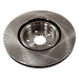 Front, Driver or Passenger Side Brake Disc, Natural Finish, Plain Surface, Vented, 5 Lugs, 325.88 mm, 2.5L, 4Cyl, Pro-Line Series