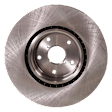 Front, Driver or Passenger Side Brake Disc, Natural Finish, Plain Surface, Vented, 5 Lugs, 325.88 mm, 2.5L, 4Cyl, Pro-Line Series