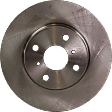 Front, Driver or Passenger Side Brake Disc, Natural Finish, Plain Surface, Vented, 4 Lugs, 255.02 mm, 1.3L, 4Cyl, Pro-Line Series