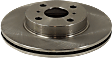 Front, Driver or Passenger Side Brake Disc, Natural Finish, Plain Surface, Vented, 4 Lugs, 255.02 mm, 1.3L, 4Cyl, Pro-Line Series