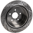 Rear, Driver or Passenger Side Brake Disc, Natural Finish, Cross-drilled and Slotted, Solid, 5 Lugs, 273.81 mm, Pro-Line Series