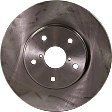 Front, Driver or Passenger Side Brake Disc, Plain Surface, Vented, 5 Lug Wheels, 11.54 in. Disc Diameter, Pro-Line Series
