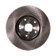 Front, Driver or Passenger Side Brake Disc, Plain Surface, Vented, 5 Lug Wheels, 11.54 in. Disc Diameter, Pro-Line Series