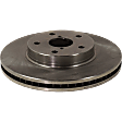 Front, Driver or Passenger Side Brake Disc, Plain Surface, Vented, 5 Lug Wheels, 11.54 in. Disc Diameter, Pro-Line Series