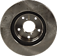 Front Brake Disc, Plain Surface, Vented, 5 Lugs, 10.24 in. Disc Diameter, Pro-Line Series