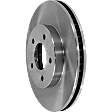 Front, Driver or Passenger Side Brake Disc, Natural Finish, Plain Surface, Vented, 5 Lugs, 295.91 mm, Pro-Line Series