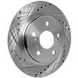 Rear, Driver or Passenger Side Brake Disc, Cross-drilled and Slotted, Solid, 5 Lugs, 278.89 mm, Pro-Line Series