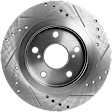 Rear, Driver or Passenger Side Brake Disc, Cross-drilled and Slotted, Solid, 5 Lugs, 278.89 mm, Pro-Line Series