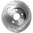 Rear, Driver or Passenger Side Brake Disc, Cross-drilled and Slotted, Solid, 5 Lugs, 278.89 mm, Pro-Line Series