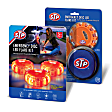 SKI2-1004-ORG Emergency Disc LED Flare Kit 3pcs + Carrying Case, Magnet Back and Hanging Hook, 8 Flashing Modes, Waterproof, Battery Operated