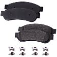 Rear Brake Pad Set, Semi-Metallic, Includes Shims and Hardware, For Models With Dual Rear Wheels
