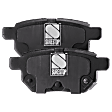 Rear Brake Pad Set, Ceramic, Pro-Line Series, Hardware Includes (4) Pieces Pad Locating Clip, (4) Pieces Pad Spreader Spring