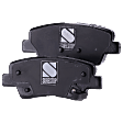 Rear Brake Pad Set, Organic, with Manual Parking Brake, Pro-Line Series